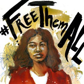 Free Them All illustration by Molly Crabapple