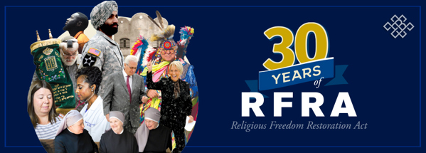 Image showing 30 years of RFRA banner with Becket clients