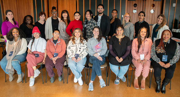 The Narrative Innovators Lab fellows pose for a group photo.